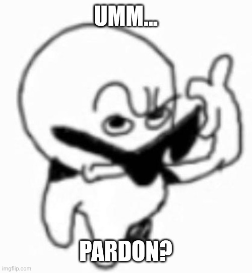 i beg thine pardon | UMM... PARDON? | image tagged in i beg thine pardon | made w/ Imgflip meme maker