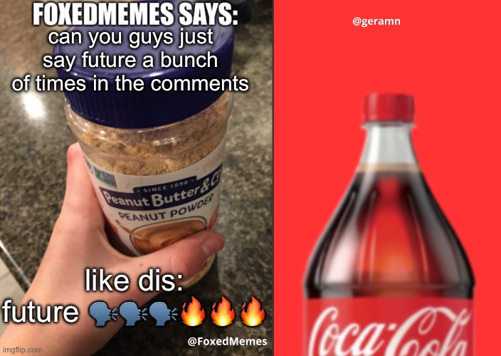 future????️?️?️ | can you guys just say future a bunch of times in the comments; like dis:
future 🗣️🗣️🗣️🔥🔥🔥 | image tagged in foxedmemes and geramn template | made w/ Imgflip meme maker