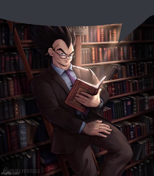 Librarian Vegeta | image tagged in librarian vegeta | made w/ Imgflip meme maker