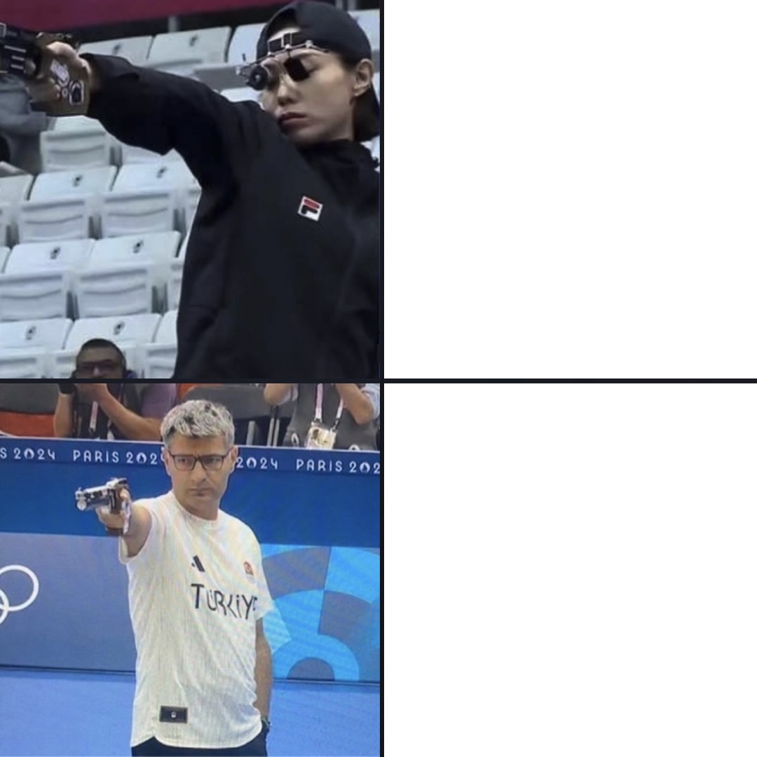 High Quality Olympics shooters square Blank Meme Template