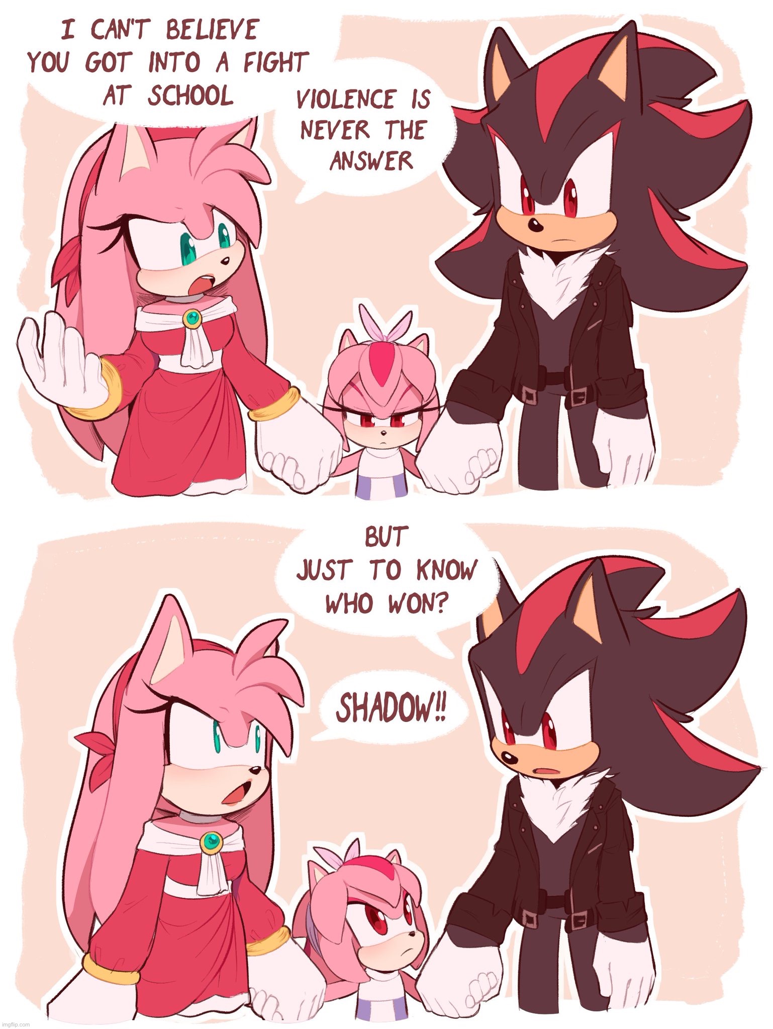 Shadow when his family (I REFUSE TO DRAW JACOBA AND KAYLA WHEN IDFK HOW-) | made w/ Imgflip meme maker