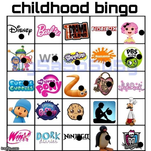 Childhood bingo | image tagged in childhood bingo | made w/ Imgflip meme maker