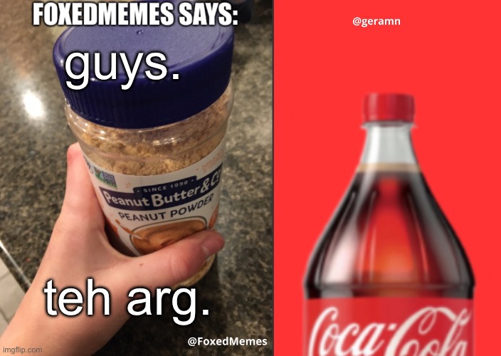 FoxedMemes and geramn template | guys. teh arg. | image tagged in foxedmemes and geramn template | made w/ Imgflip meme maker