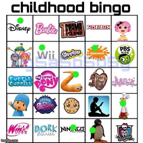 Childhood bingo | image tagged in childhood bingo | made w/ Imgflip meme maker