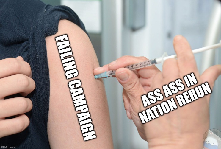 ASS ASS IN NATION RERUN; FAILING CAMPAIGN | image tagged in stimulus,dark humor | made w/ Imgflip meme maker