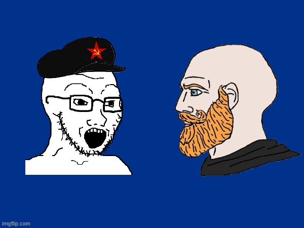 soyboy and yes chad anti communist version | made w/ Imgflip meme maker