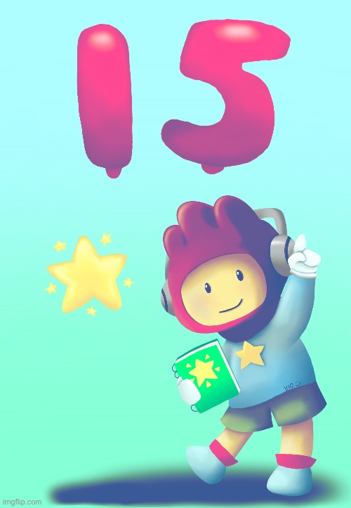 Today marks the 15th anniversary of Scribblenauts on the DS. Happy birthday Maxwell. | image tagged in scribblenauts,drawing,drawings,art,fanart,anniversary | made w/ Imgflip meme maker