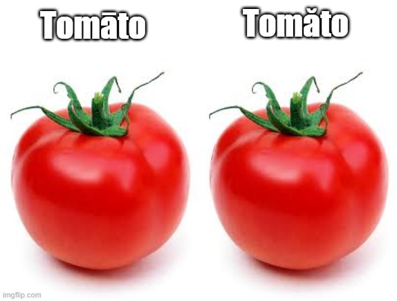 You say tomato I say tomato | Tomăto; Tomāto | image tagged in tomato | made w/ Imgflip meme maker