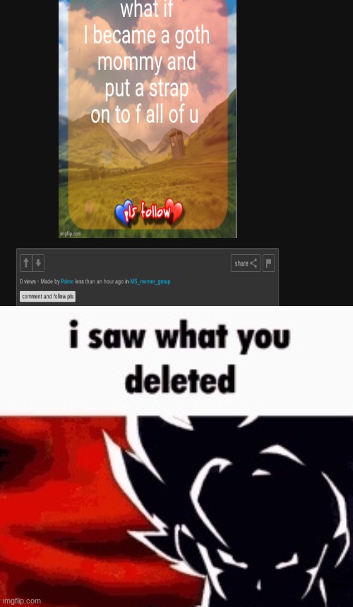 i saw what you deleted | image tagged in i saw what you deleted | made w/ Imgflip meme maker