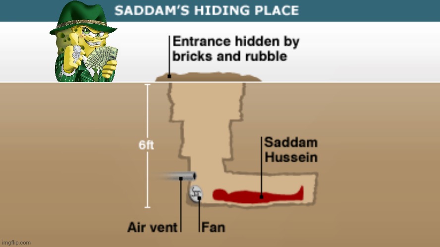 Saddam's Hiding Place | made w/ Imgflip meme maker