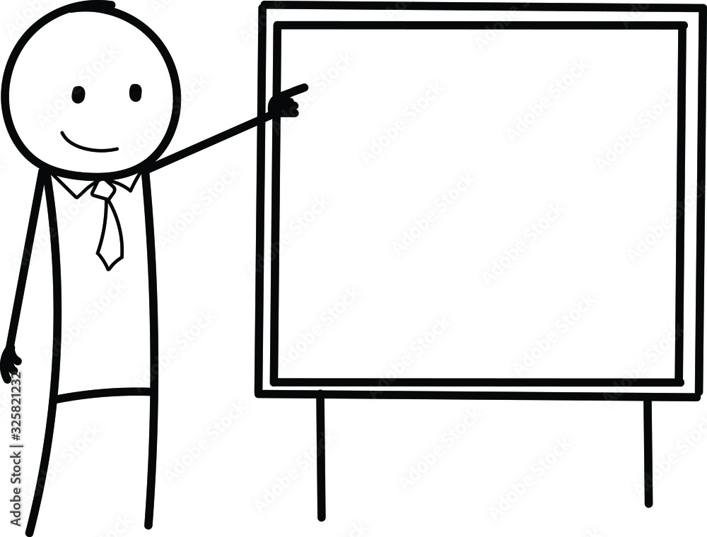 High Quality stick man explains Blank Meme Template