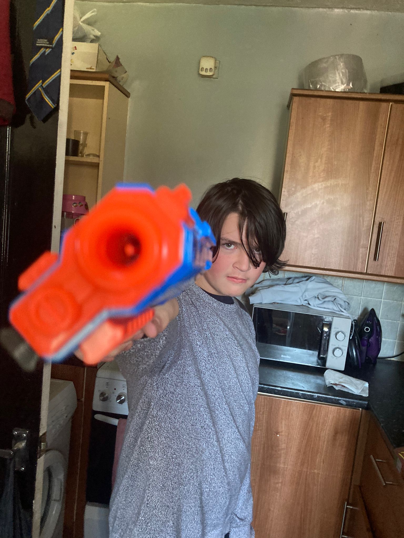 Jude with a Gun to Camera Blank Meme Template