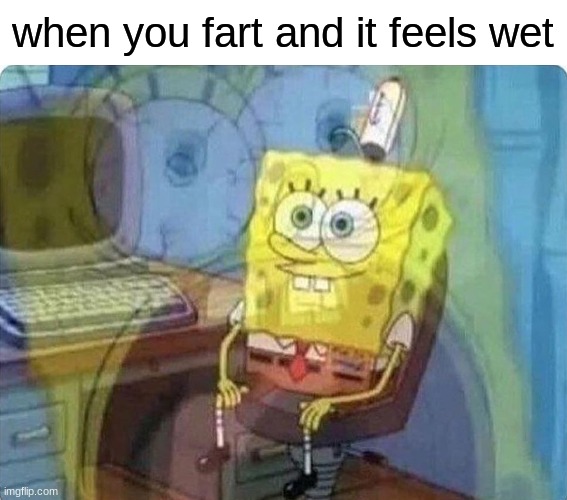 free epic Shikanjvi | when you fart and it feels wet | image tagged in spongebob screaming inside | made w/ Imgflip meme maker