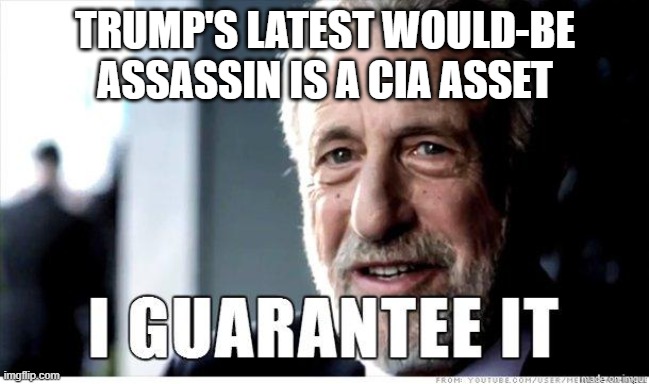 yep | TRUMP'S LATEST WOULD-BE ASSASSIN IS A CIA ASSET | image tagged in george zimmer | made w/ Imgflip meme maker