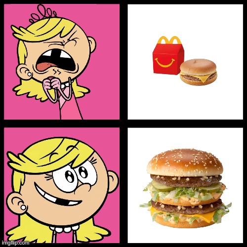 Lola Prefers Big Mac Over Cheeseburger | image tagged in the loud house,nickelodeon,mcdonalds,mcdonald's,fast food,burger | made w/ Imgflip meme maker