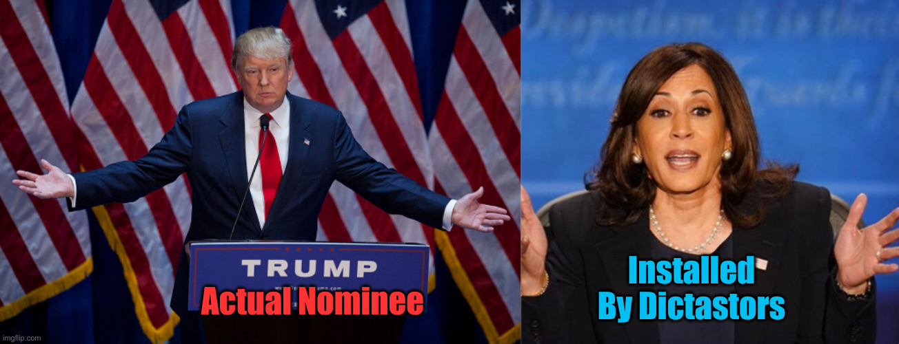 Play Fairly, I Dare You | Installed By Dictastors; Actual Nominee | image tagged in donald trump,kamala harris,political meme,politics,funny memes,funny | made w/ Imgflip meme maker