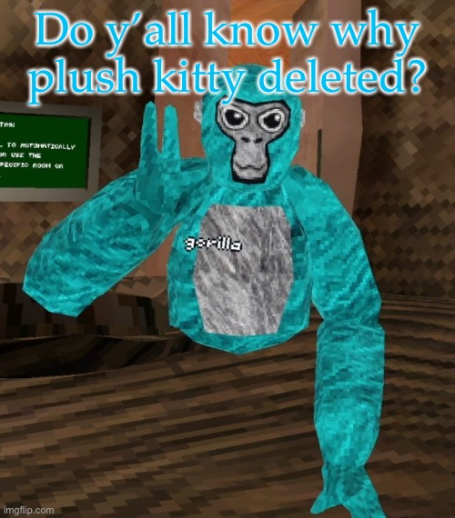 It was a new user who was mainly in comment sections | Do y’all know why plush kitty deleted? | image tagged in monkey | made w/ Imgflip meme maker