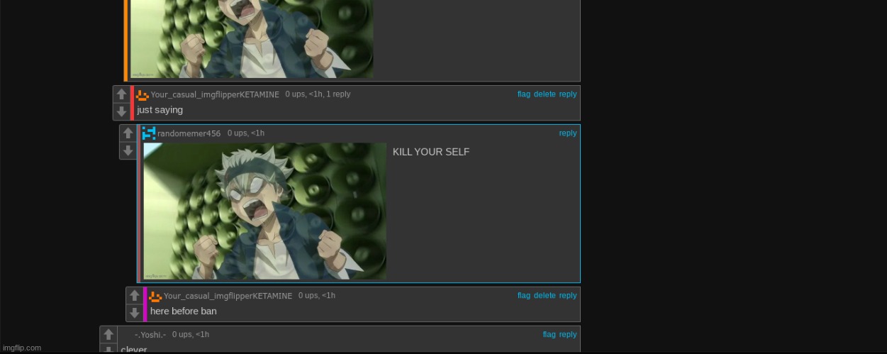 screenshotted before ban | made w/ Imgflip meme maker