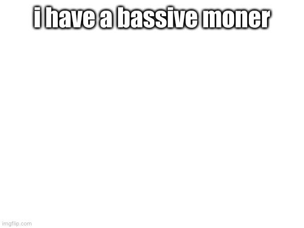 i have a bassive moner | made w/ Imgflip meme maker