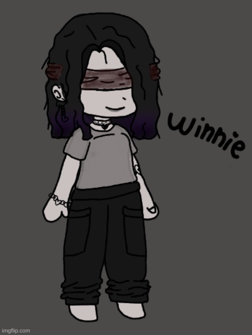 Her name is Winnie Wind, she's a sculptor | image tagged in oc,kleki,cucumber | made w/ Imgflip meme maker