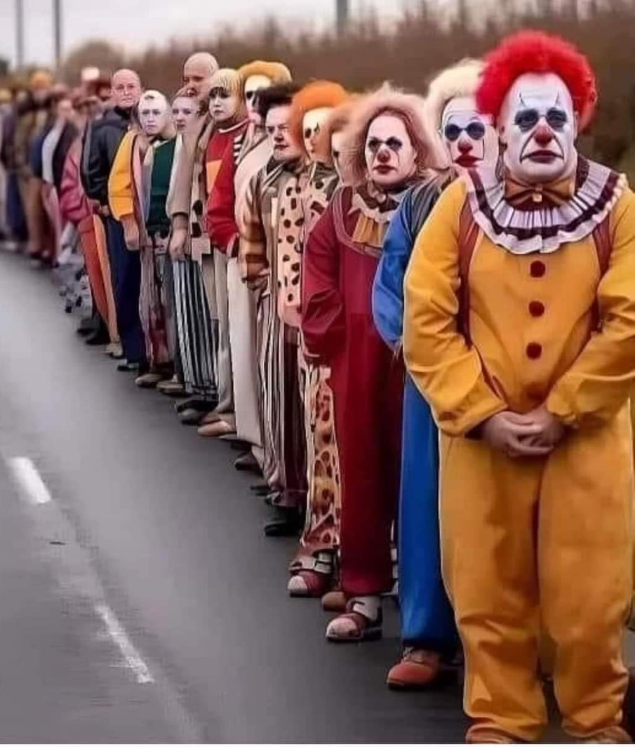 High Quality Clowns in line Blank Meme Template