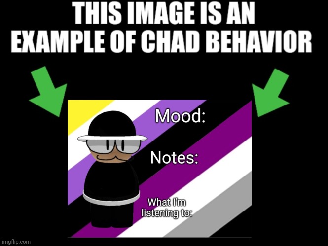 This image is an example of chad behavior dark mode | image tagged in this image is an example of chad behavior dark mode | made w/ Imgflip meme maker