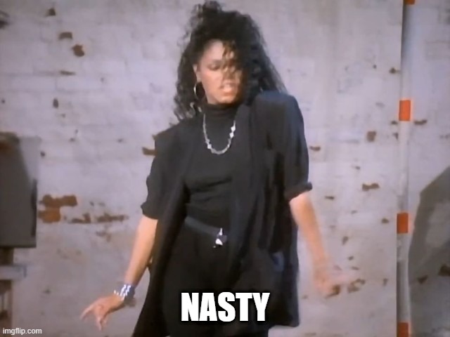 Janet Jackson Nasty | NASTY | image tagged in janet jackson nasty | made w/ Imgflip meme maker