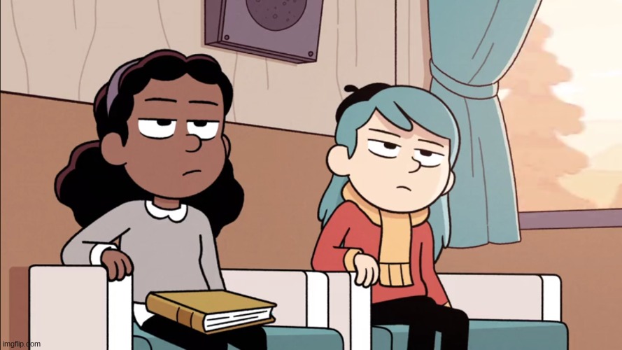 Unimpressed Hilda and Frida meme template | image tagged in memes,funny,hilda,cartoon,netflix | made w/ Imgflip meme maker