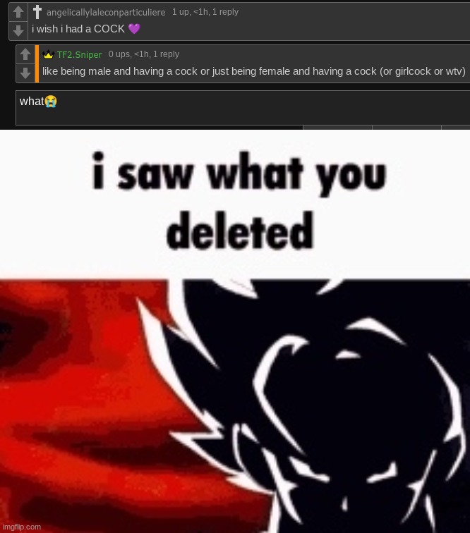 image tagged in i saw what you deleted | made w/ Imgflip meme maker