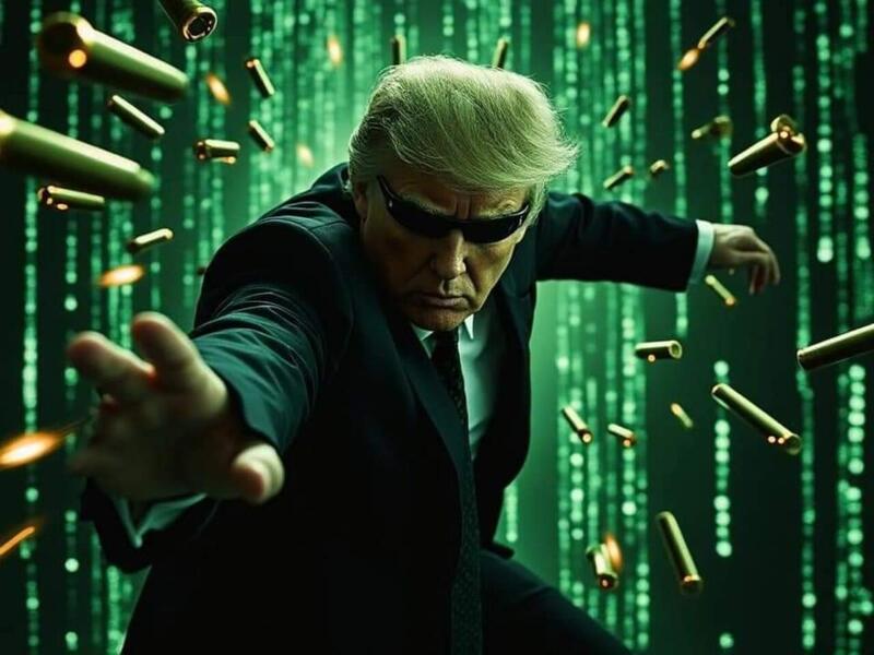 Trump matrix dodging bullets Blank Meme Template