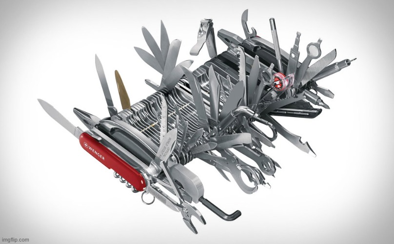 Super Swiss Army Knife | image tagged in super swiss army knife | made w/ Imgflip meme maker