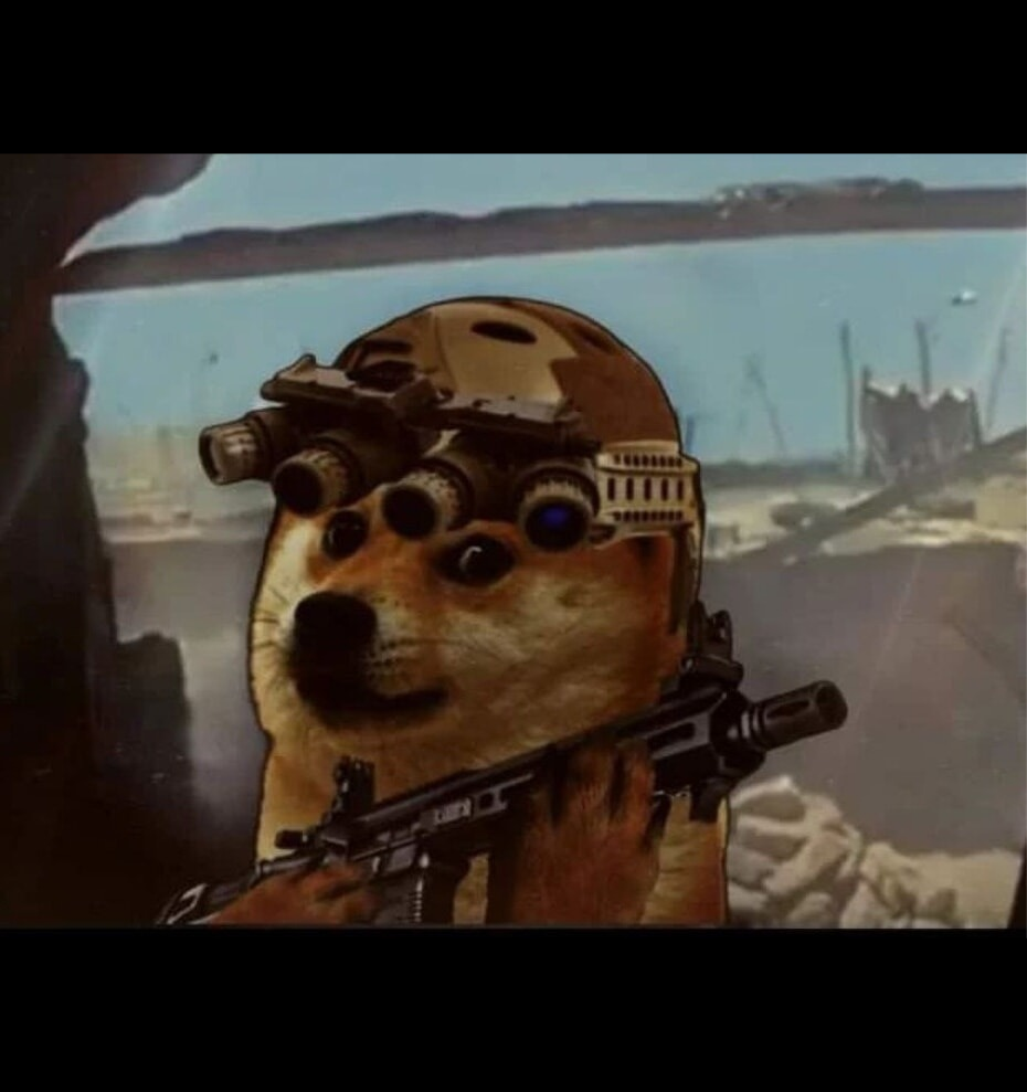 Black Hawk Doge Blank Meme Template