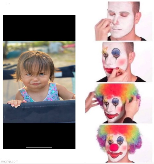 Unamused Sofia | image tagged in memes,clown applying makeup | made w/ Imgflip meme maker