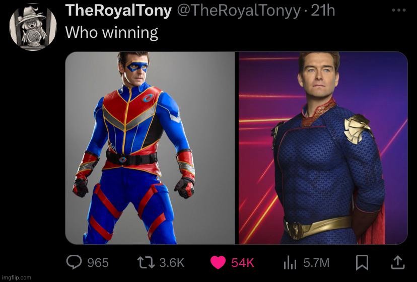 You can't kill Captain Man but you can kill homelander | made w/ Imgflip meme maker