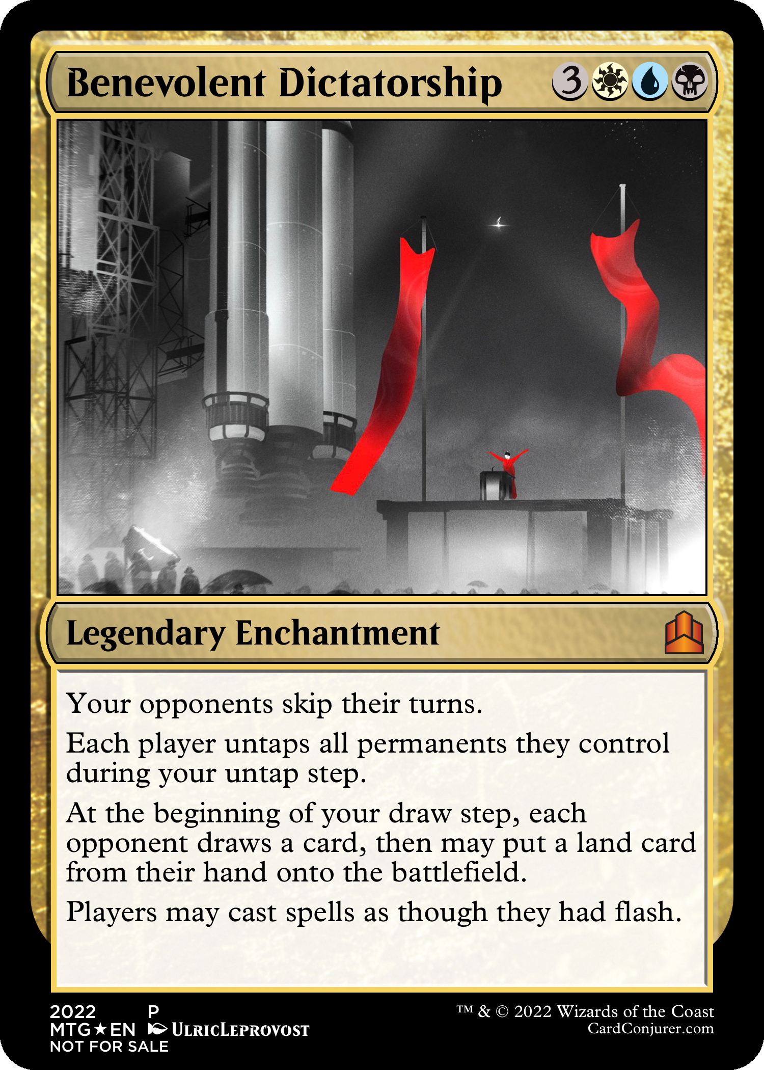 the Custom-magic Card: Benevolent Dictatorship Blank Meme Template