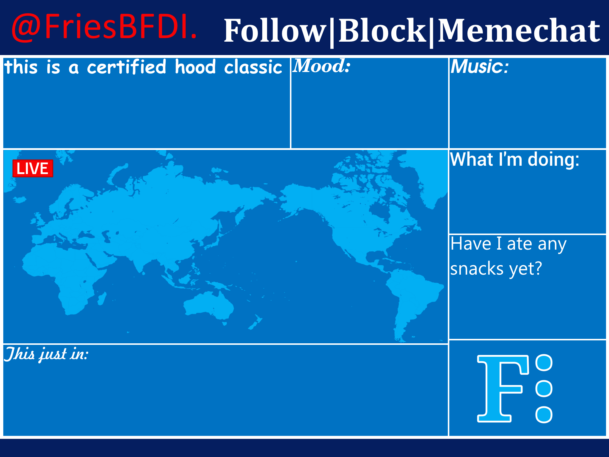 FriesBFDI's 5th Announcement Template Blank Meme Template