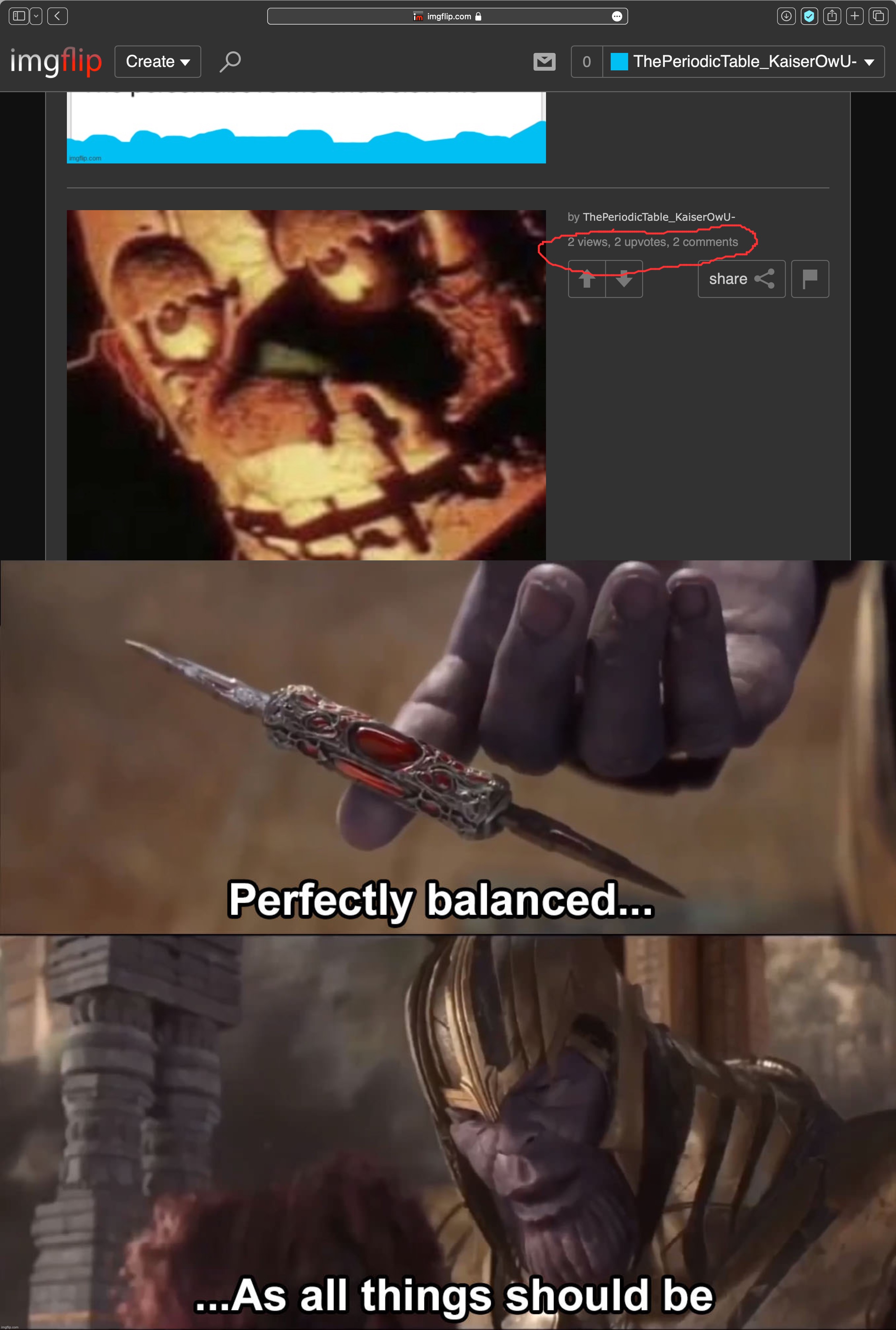 ... | image tagged in thanos perfectly balanced as all things should be | made w/ Imgflip meme maker