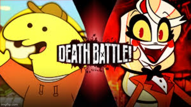 Charlie dompler vs. Charlie morningstar (Battle of the Charlies) | image tagged in smiling friends,hazbin hotel,death battle | made w/ Imgflip meme maker