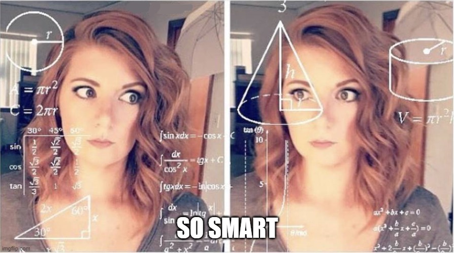 confused girl | SO SMART | image tagged in confused girl | made w/ Imgflip meme maker