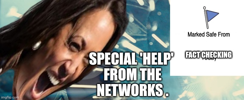 She Doesn't Walk on Water, Shit Floats when it's full of gas. | SPECIAL 'HELP'
 FROM THE
 NETWORKS . FACT CHECKING | image tagged in wonder woman sheild | made w/ Imgflip meme maker