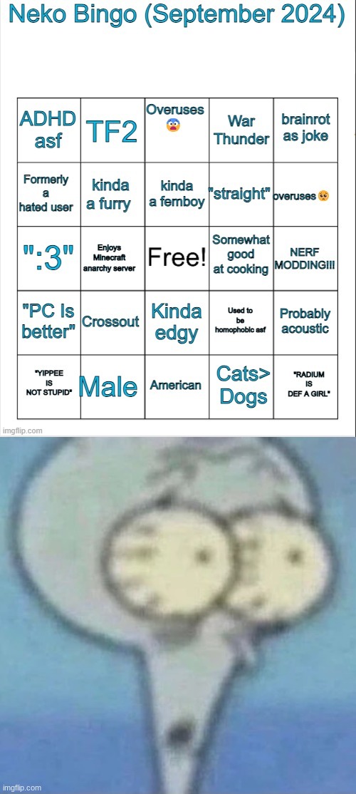 helm gnaw | image tagged in neko bingo,whe i'm in a competition and my opponent is | made w/ Imgflip meme maker