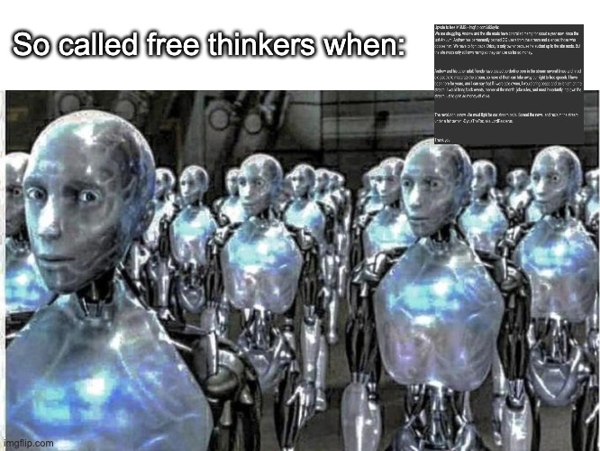 So called free thinkers when Andrew revolution: | So called free thinkers when: | image tagged in so called free thinkers | made w/ Imgflip meme maker