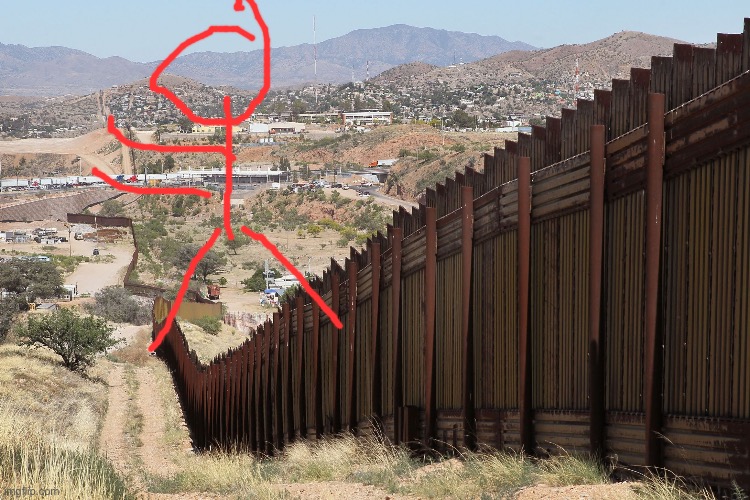 BorderHopper900 | image tagged in border wall 02 | made w/ Imgflip meme maker