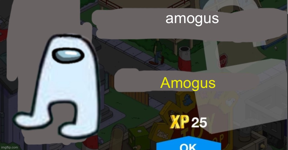 Rejected TSTO character #7 | amogus; Amogus | image tagged in tapped out character unlock | made w/ Imgflip meme maker