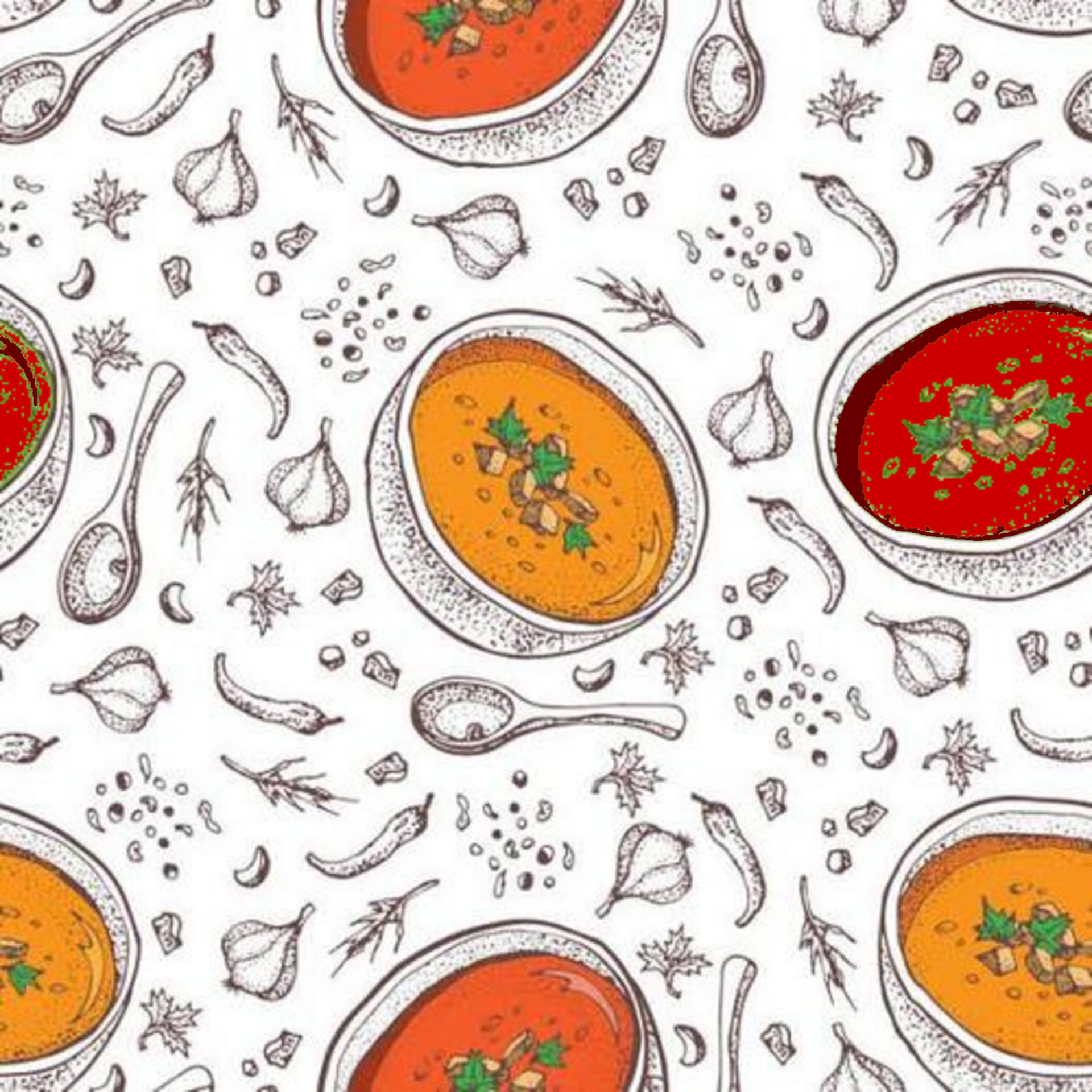 Pozole tile pattern background Blank Meme Template