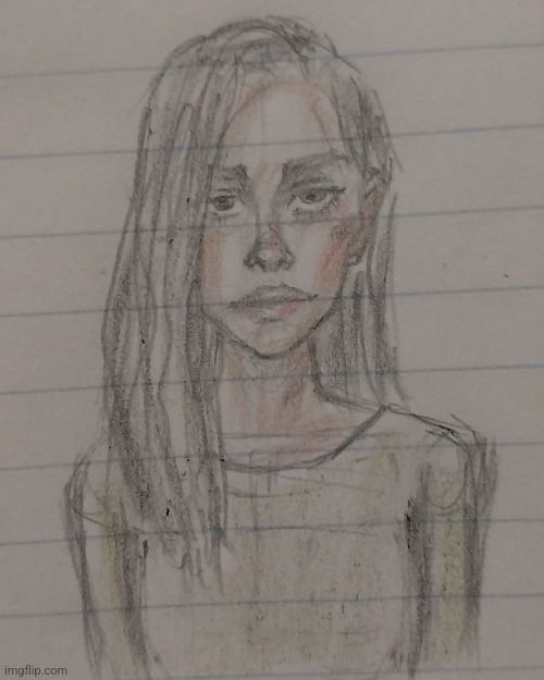 Me As A Girl (Rate Me 1-10) | image tagged in drawings,colored pencils,me,selfportrait | made w/ Imgflip meme maker