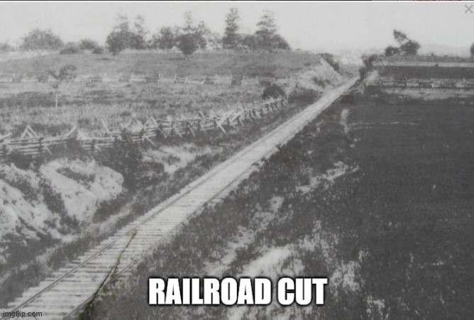 Railroad Cut at Gettysburg | made w/ Imgflip meme maker