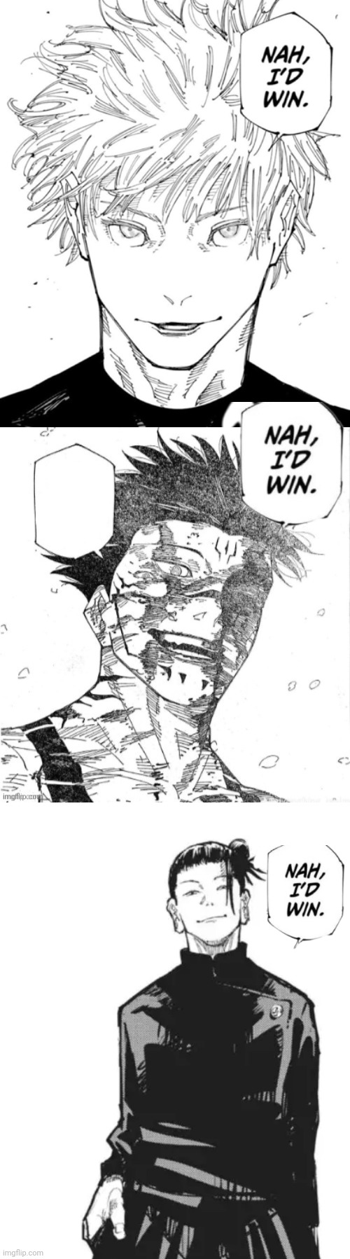 image tagged in nah id win,you were magnificent gojo satoru,me and bro | made w/ Imgflip meme maker