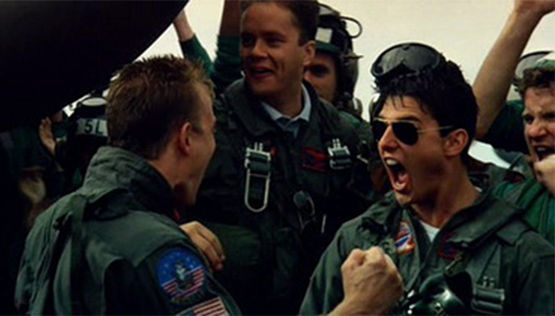 top gun celebration scene Blank Meme Template