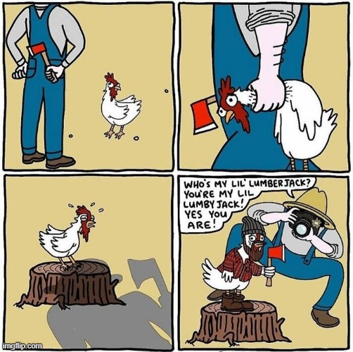 Lil Lumberjack | image tagged in comics | made w/ Imgflip meme maker